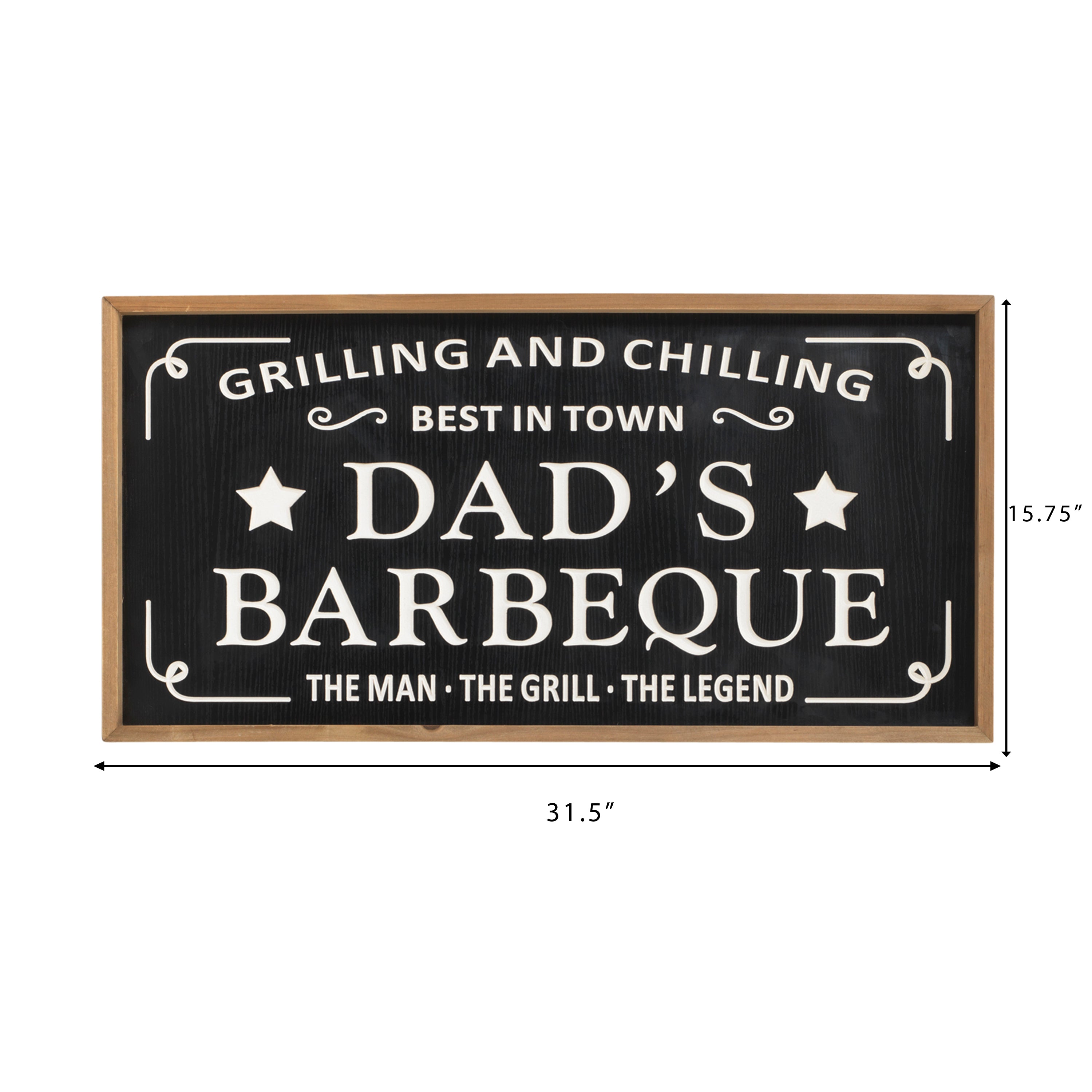 31.5 Inch Wood Engraved THE BACKY^ARD Wall Sign